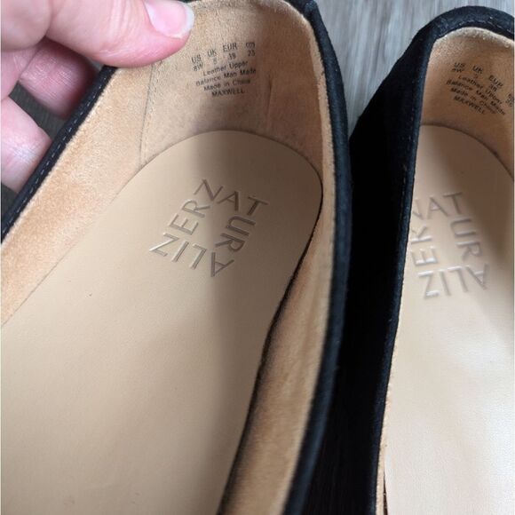 Naturalizer Maxwell black suede leather comfort ballet flats womens 8 wide - Picture 5 of 6